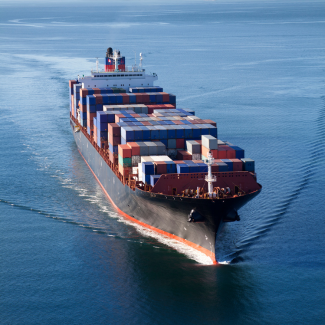 International Freight Container Ship